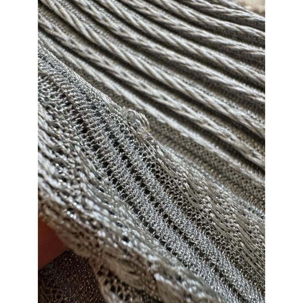 Givenchy - Metallic 4G Cable Knit Maxi Dress‎ Size L - Picture 7 of 16